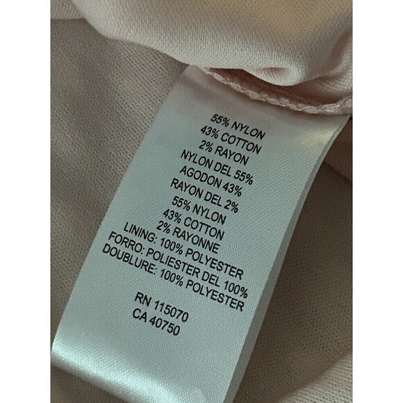 NINA LEONARD Lace Dress Trapeze Mock Neck Pink Rose Small Long Sleeve NWT Shift - Picture 8 of 16